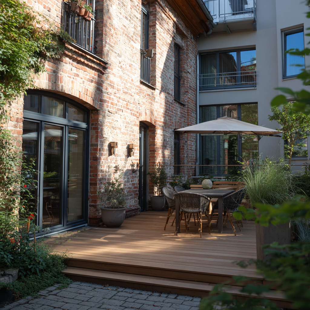 Terrassenbau in Hildesheim Holzterrasse, WPC